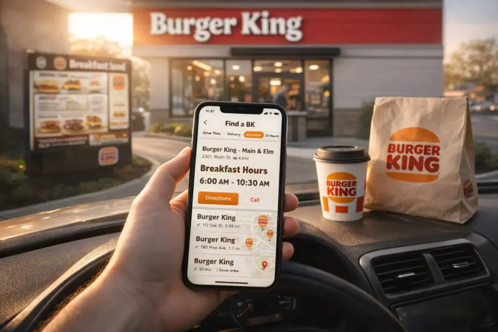 Burger King Breakfast Hours Near You