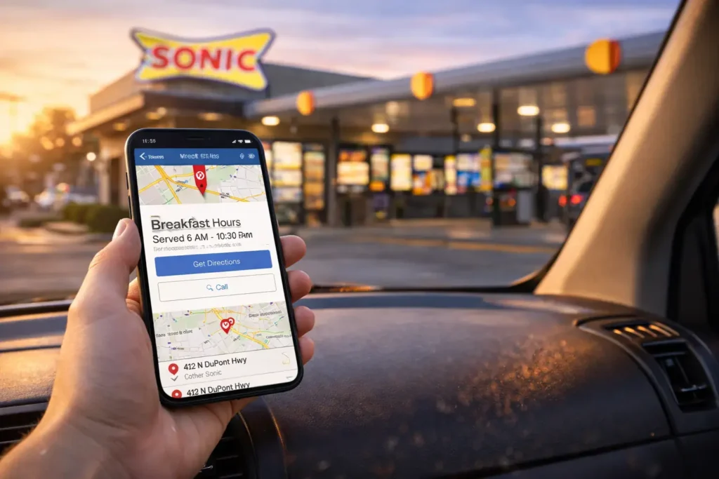 Sonic Breakfast Hours Near You