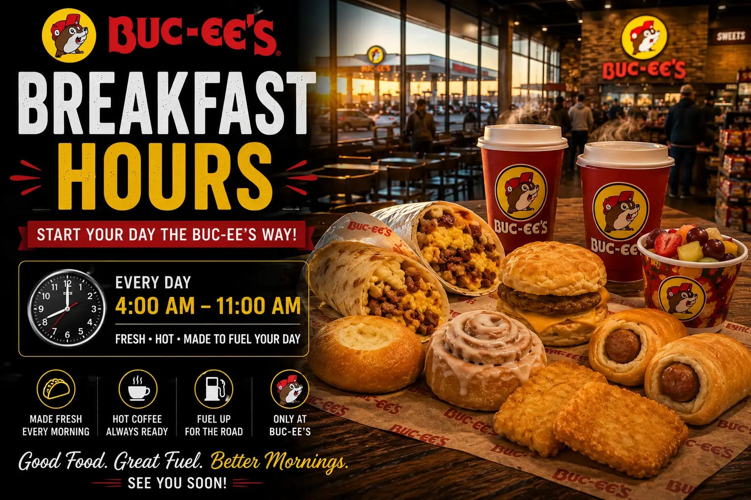 Buc-ee’s Breakfast Hours (1)
