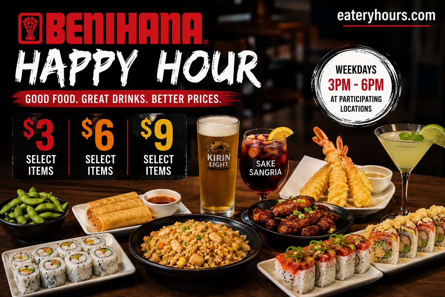 benihana happy hour
